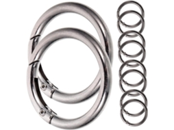 Conjunto De 10 Peças Chaveiros Planos Metal Com Fenda,anéis Para Chaves Carro E Acessórios Portas