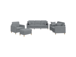 Sofa Set, Sofa Sets Vidaxl Cinzeto Tecido (n/a)
