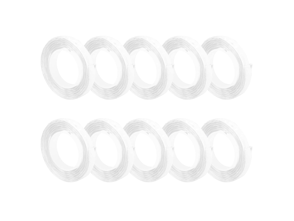 Fita adesiva dupla face, tiras adesivas fortes e reutilizáveis, fita elástica lavável para fixação de azulejos e vidro.