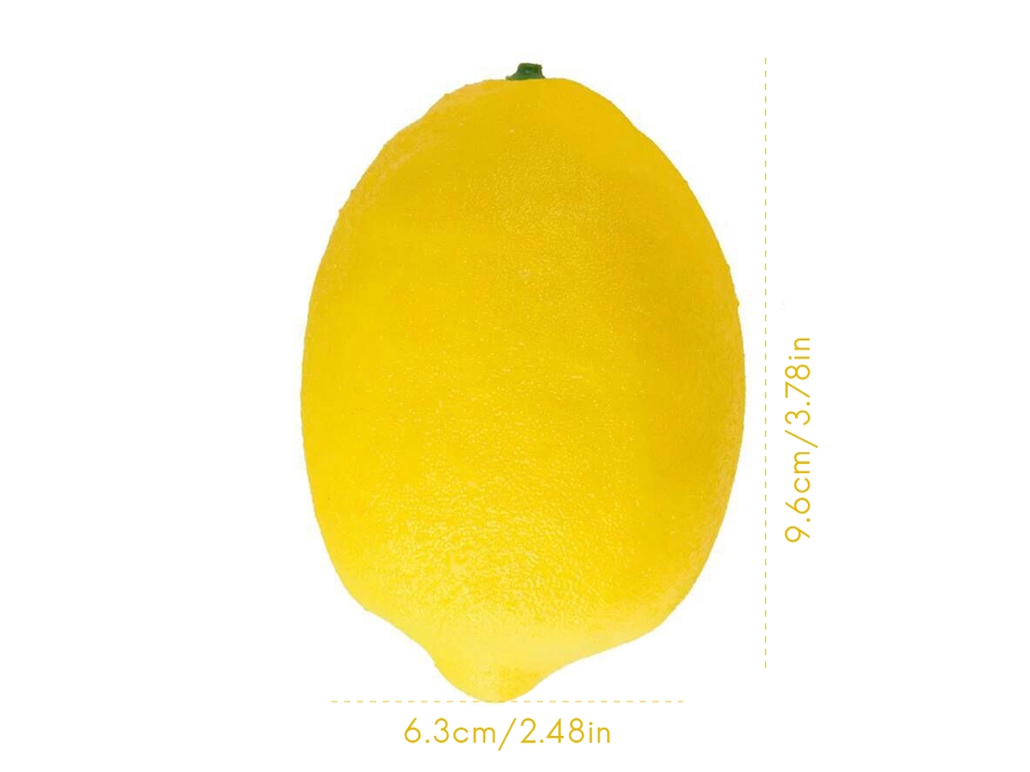 Laxiscreed Pack De 10 Frutos De Limão Artificiais Para Decoração E Fotografia, Amarelos E Grandes