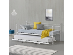 Cama [EN.CASA] (Metal - Branco - 90x200 cm)