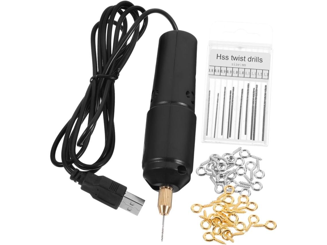Elétrica Portátil Multifuncional , Mini Ferramenta Rotativa Com 10 Brocas, Chave Inglesa Incluída, Gokoco