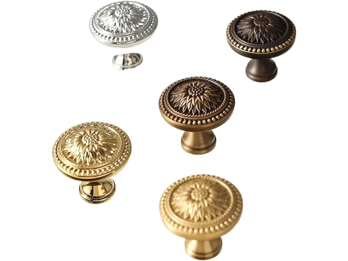 1 Puxador De Latão Com Furo Único, Moderno E Simples, Em Cobre Puro, Para Móveis De Guarda Roupa E Armário 1-dourado