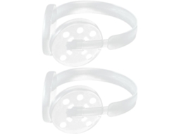 Lurelia Proteção Decorativa Para Headset, Capa Flexível, 2 Peças, Metal, Branco