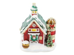 Figurina De Casa De Natal (porta-joias Com Pedras Strass)