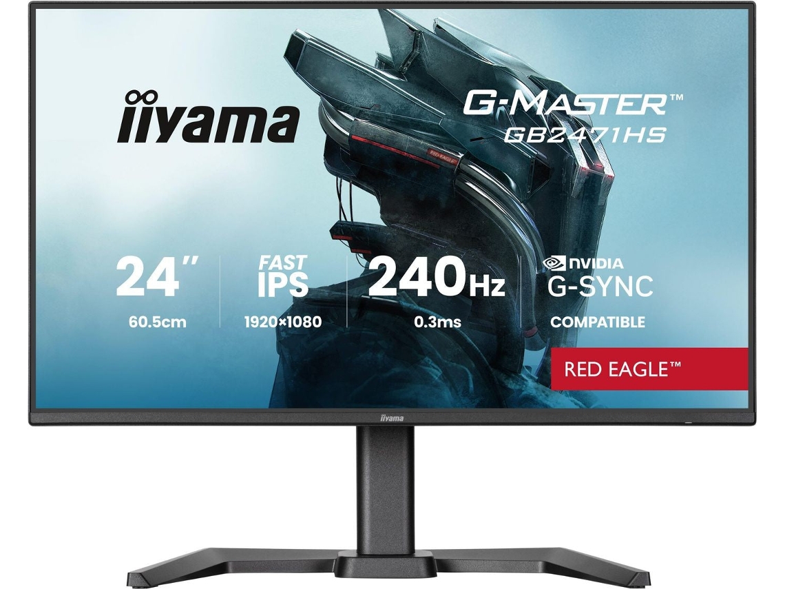 G master Gb2471hs b1 Red Eagle Gaming monitor 60.5 Cm , Black (matt), Fullhd, Fast ips, Hdmi, Dp, G sync IIYAMA (23.8")