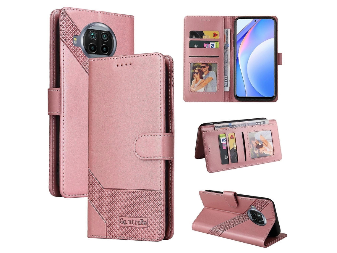 Capa De Celular Gqutrobe Em Couro Magnético Com Toque De Pele Para Xiaomi Mi 10t Lite