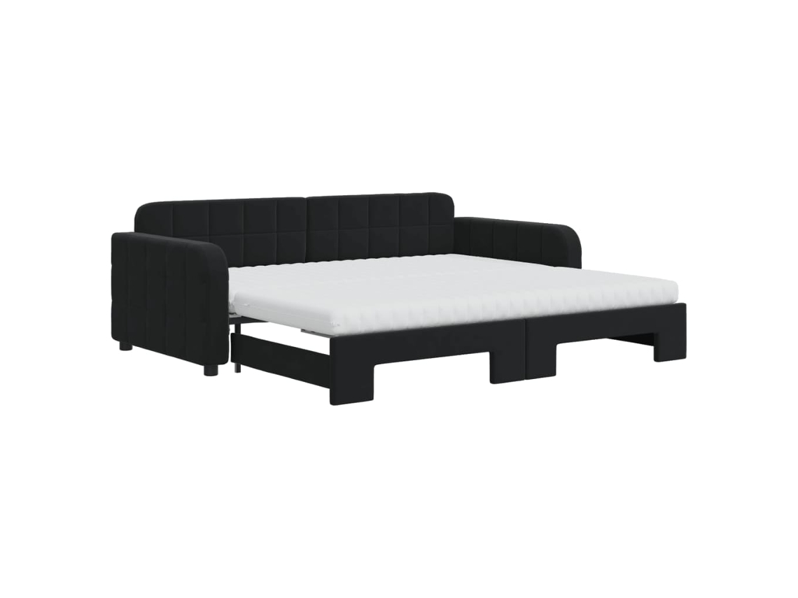 Daybed With Trundle, Daybeds With Trundles Vidaxl Preto Veludo (90 X 190 Cm)