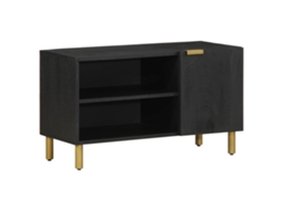 Tv Cabinet, Tv Cabinets Vidaxl Preto Madeira Processada