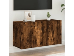 Vidaxl Móvel De Parede Para Tv 80x30x41 Cm Carvalho Fumado