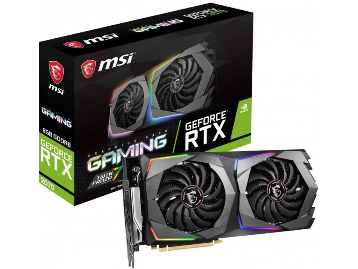 Placa Gráfica MSI RTX 2070 Gaming (NVIDIA - 8 GB DDR6)