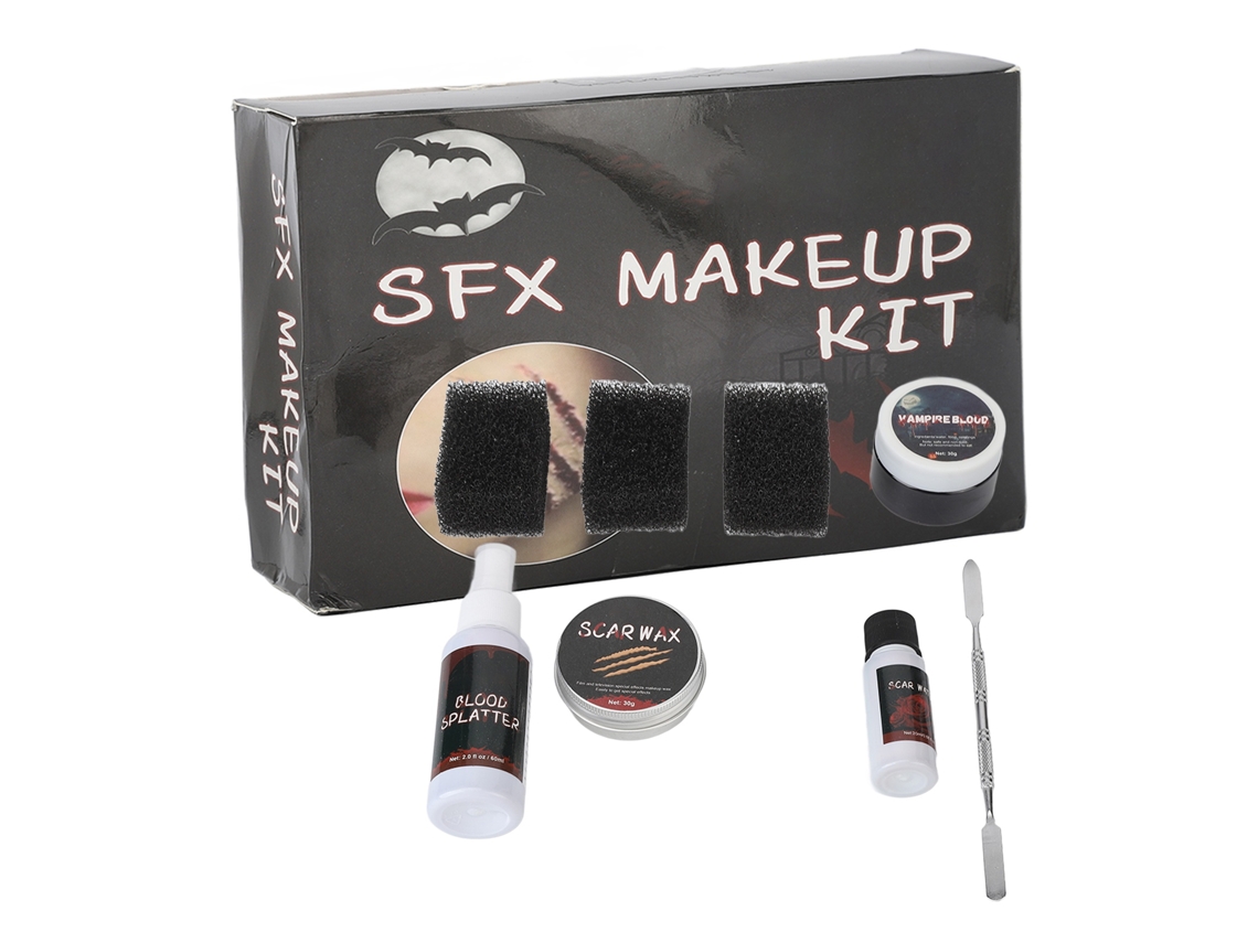 Kit De Maquillaje De Cara Asesina Con Efectos Especiales De Halloween