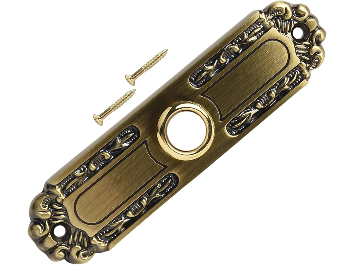 Campainha Com Fio Em Bronze Antigo Luz Led, Campainha De Substituição Resistente Porta Da Frente Ou Dos Fundos