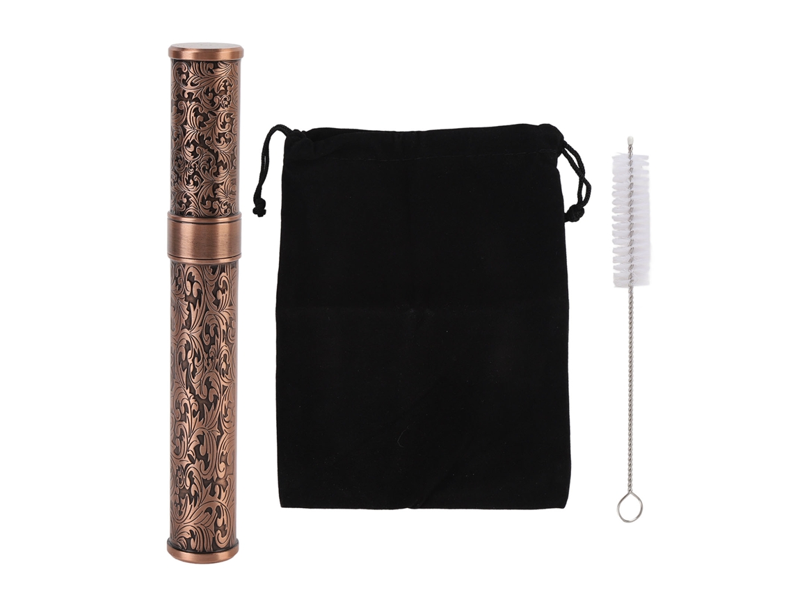 Tubo De Almacenamiento De Metal Aleación De Zinc Estanca Impermeable Morado Bronce