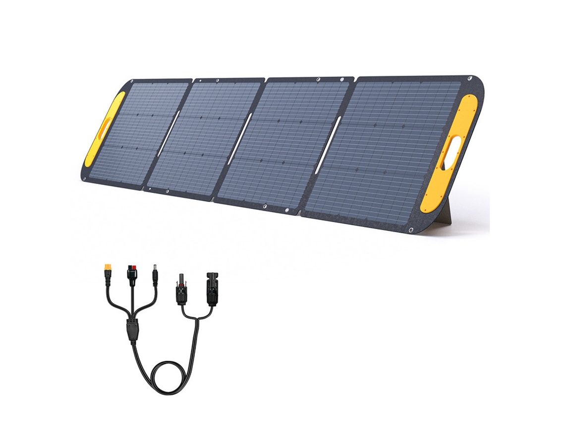 Painel Solar Dobrável VTOMAN Vs200 200w Monocristalino Eficiência 23% Impermeável Ip67 com Cabos Mc4/xt60/anderson/dc5521 | VTOMAN