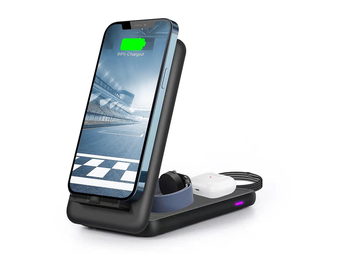 Carregador Sem Fio Fast Para Apple Yizhood Preto