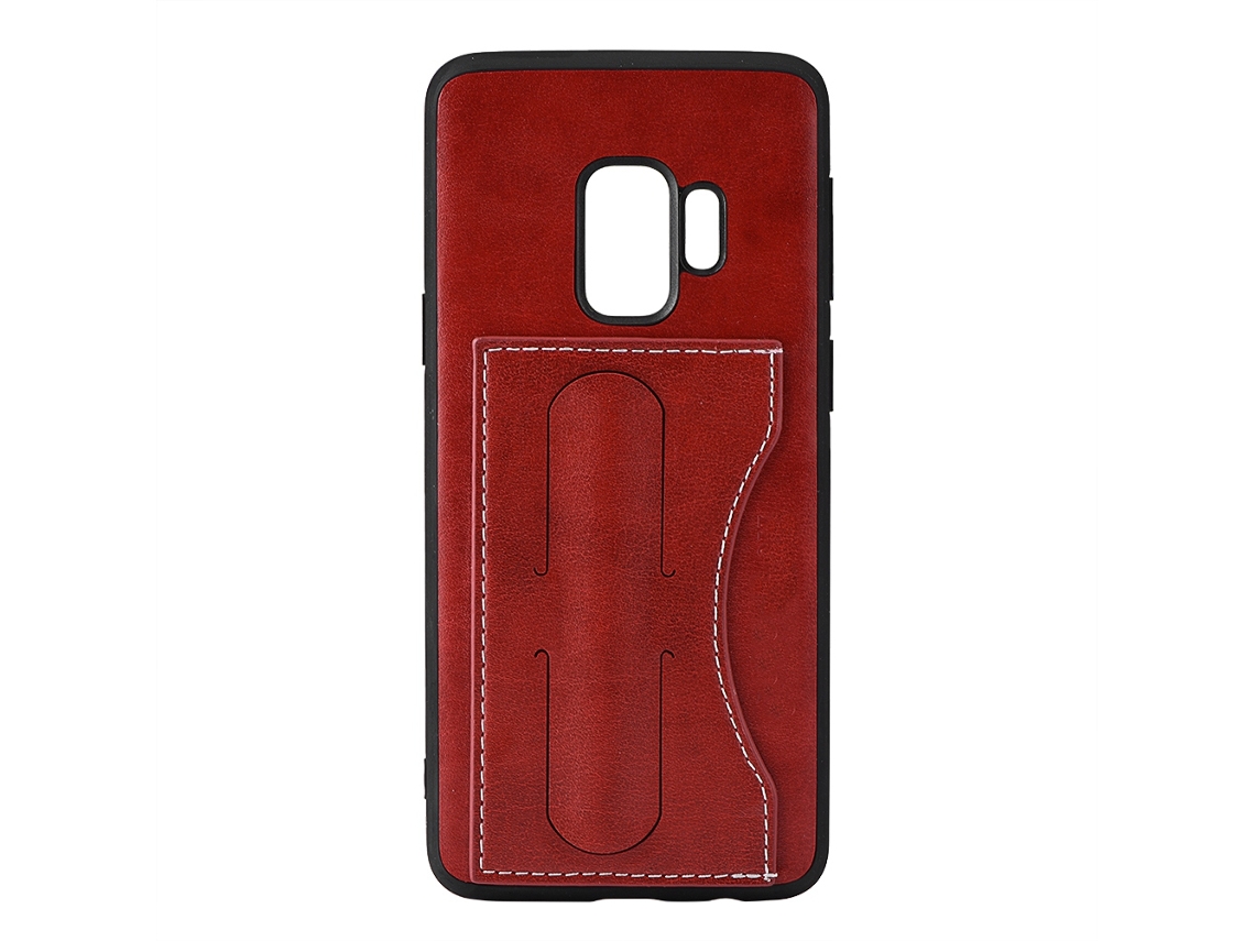 Capa de Couro para Telefone Capa Protetora Traseira para Samsung Galaxy S9 EOOCOO (suporte com Slot para Cartão)