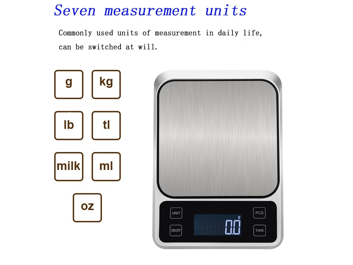 BALANÇA AQUAFORGE de precisão, 5 Kg/11 Kg, com função tara