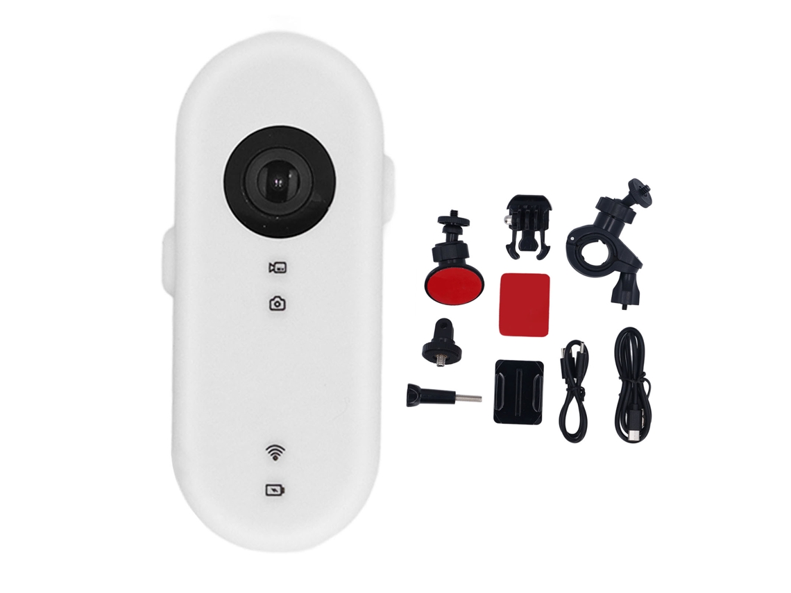 Câmara Desportiva 1080p Hd Compacta Para Ciclismo Com Ângulo Amplio De 90°, Antivibração E Conexão Sem Fio 2.4g