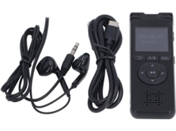 Gravador de voz digital com redução inteligente de ruído, 64 GB e função de gravação de som repetitiva.