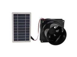 Ventilador Solar 10w 12v para Canos Redondos Coops Rv
