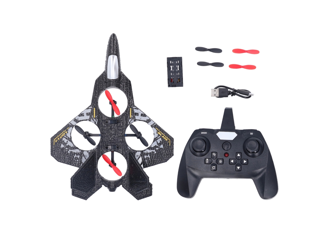 Asa Fixa F22 Fighter Drone Rc Glider Kit Controle Remoto Com Espuma Epp Brinquedo De Aeromodelo Cinza