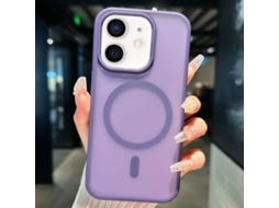 Capa Transparente Híbrida Para Iphone 11 - Tpu E Pc Com Magsafe - Roxa