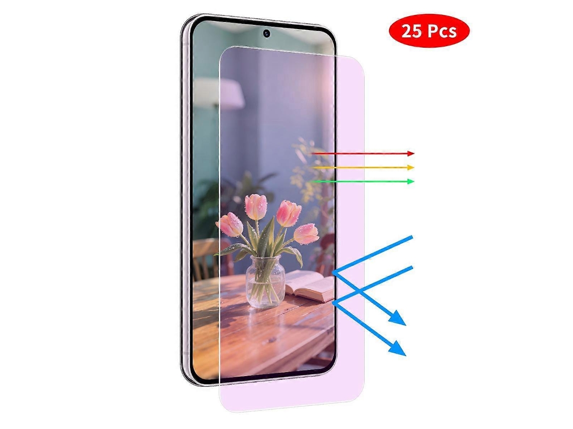 Junsunmay 25 Unidades De Película De Vidro Temperado Transparente Anti-luz Azul Para Oneplus Nord Ce4 Lite