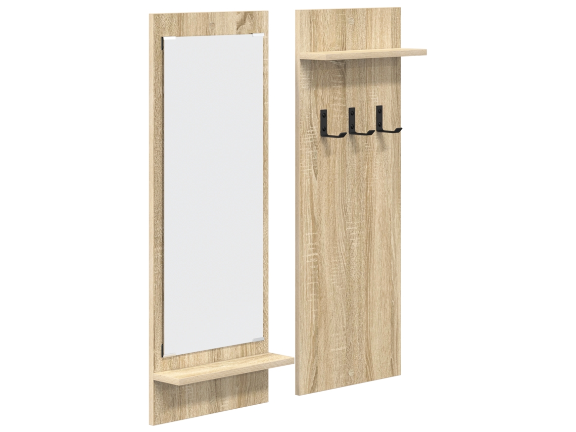 Conjunto 1 Solução De Armazenamento De Parede Vidaxl Castanho Derivados De Madeira (70 X 10 X 90 Cm)