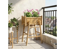Vidaxl Jardineira Com Suporte Natural 50 X 38 X 74 Cm Bambu