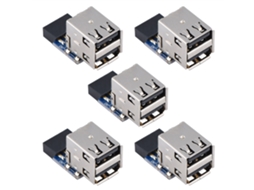 5 Peças Adaptador De Cabeçalho 9pin/10pin Da Placa Mãe Usb2.0 Para 2 Portas Usb2.0 Tipo A (tipo A) Cabeçalho 9 Pin Da Placa Mãe Usb Para Usb2.0