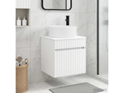 Vidaxl Vanidade De Pia De Parede Branco 49 X 44,5 X 65,5 Cm