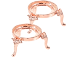 Suporte Decorativo De Metal Dourado Para Bola Cristal Grande, Base Tripé Em Ouro Rosa, Peça Central, Suporte Esférico