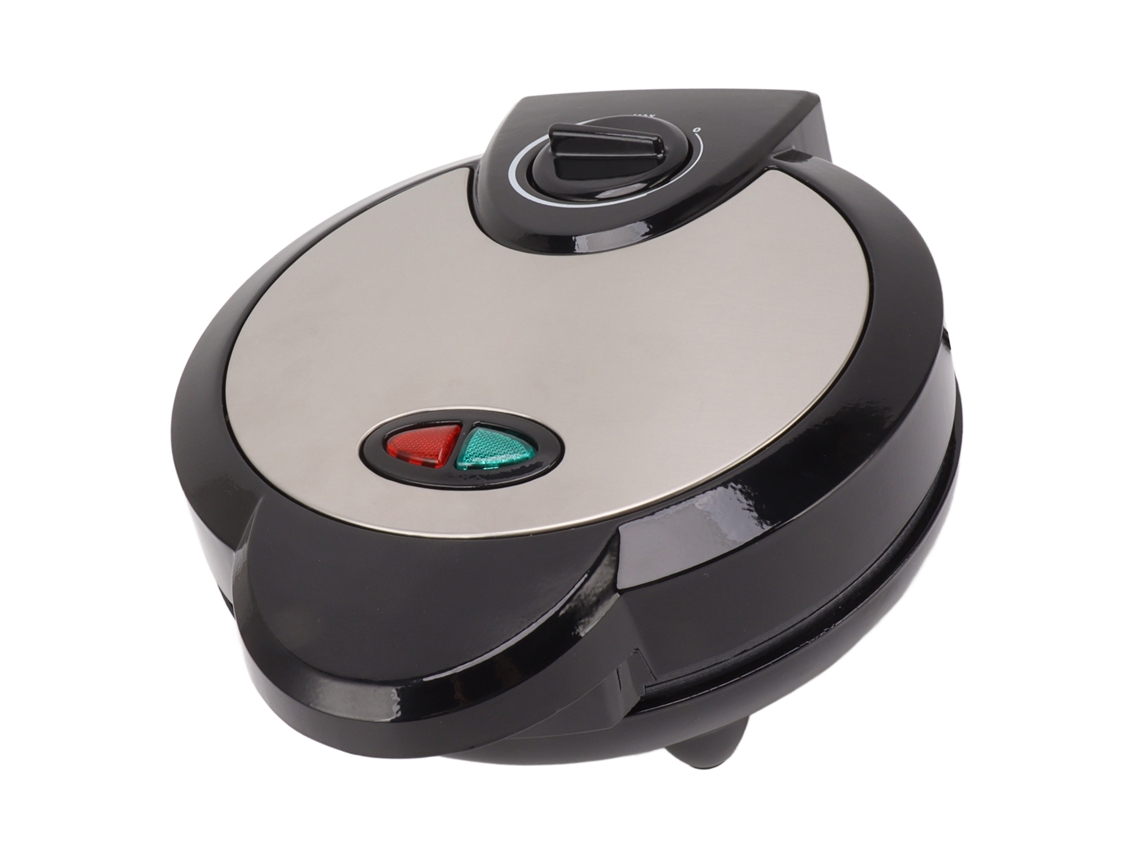 Waffle maker dobrável 1200w com temperatura regulável e placa circular de cozedura LAXISCREED