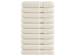 Conjunto 10 Toalha Vidaxl Creme Algodão (200 X 100 Cm)