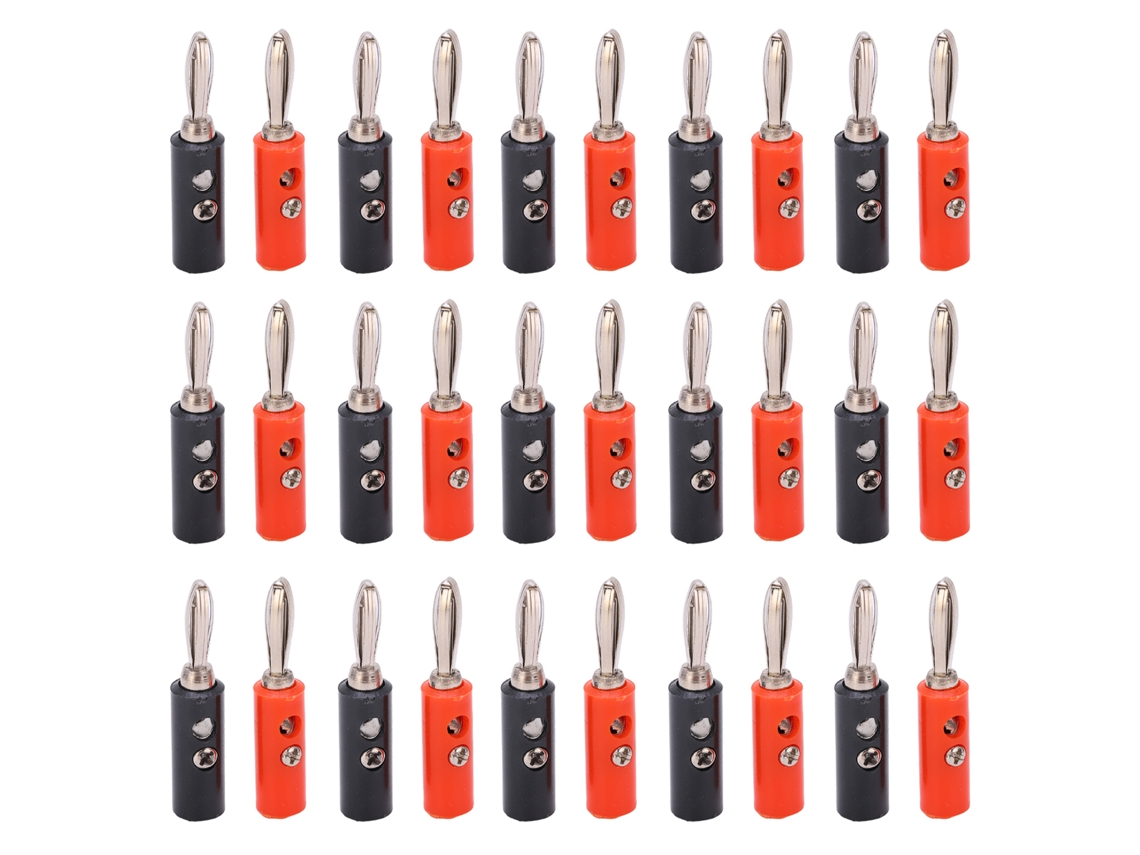 Conector Macho Plug Banana 4mm Latón Niquelado Para Instrumentos Docentes