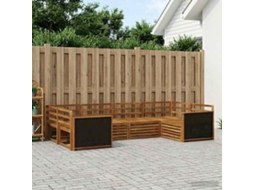 Vidaxl Conjunto De Sofás Para Exterior 6 Pcs Natural