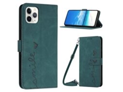Capa Quedas Pega Para Iphone 15 Pro Pele Sintética Verde