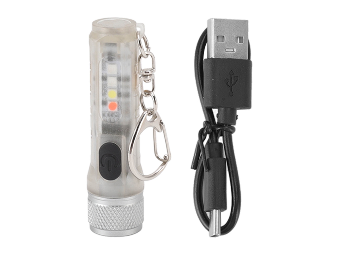 2026 lanterna Led Mini Chaveiro Portátil Usb Recarregável Luz Forte Multifuncional para Exterior Fluorescente