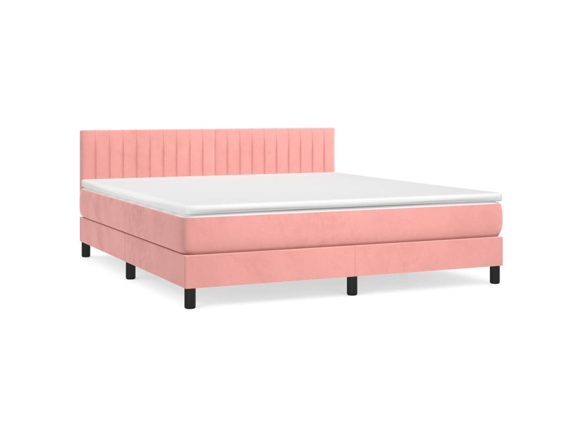 Box Spring Bed, Box Spring Beds Vidaxl Cor-de-rosa Veludo (160 X 200 Cm)