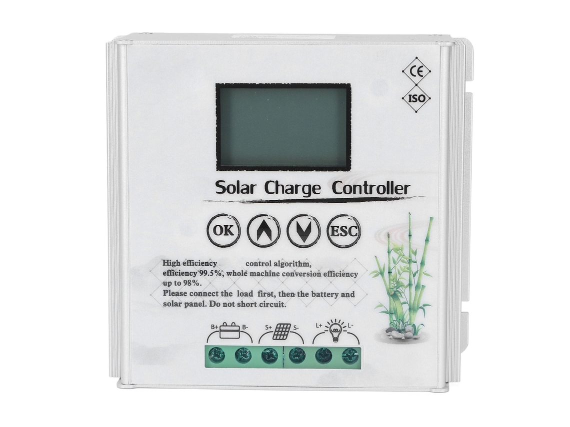Controlador complementar eólico-solar (identificação automática 24V/48V, carregamento MPPT)