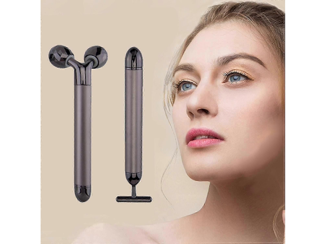 Massageador Facial 2 em 1 2026 com Rolo 3d e Formato de T para Lifting Antirrugas GOKOCO