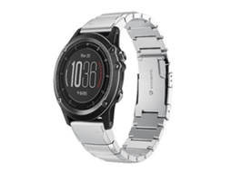 Pulseira De Relógio Lurelia Para Garmin Fenix 3 Hr 26 Mm Tartaruga Shell Aço Inoxidável Prata