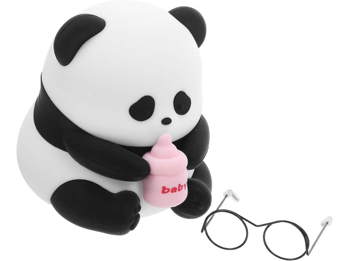 Luminária Noturna Panda De Silicone Recarregável Holibanna Para