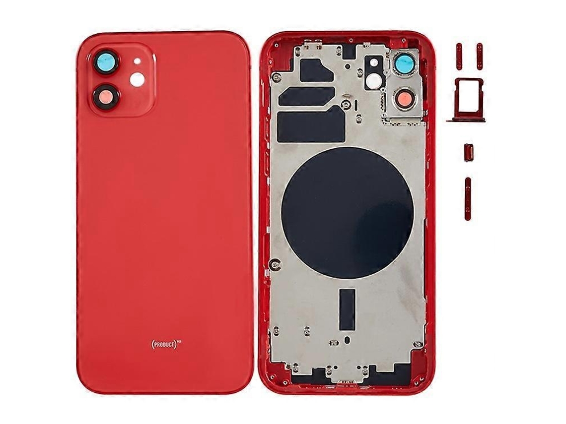 Lurelia Compatível Com Iphone 12 De 6, 1 Polegadas: Tampa Traseira Da Bateria E Placa Intermediária Moldada Para Substituir Os Dois Botões Laterais