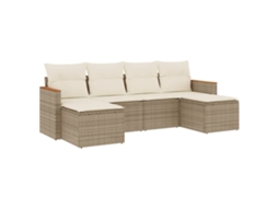 Garden Sofa Set, Garden Sofa Sets Vidaxl Bege Rattan / Vime (n/a)