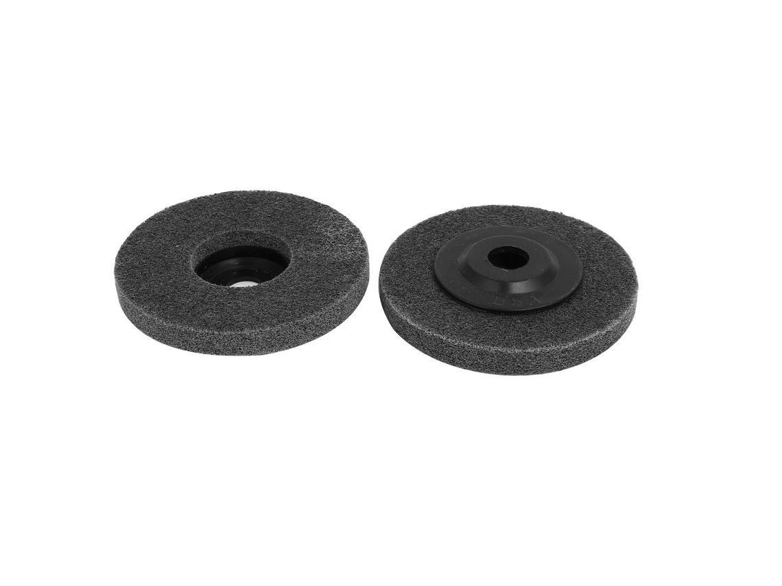 Discos de Polimento Rotativos Nylon 4 Polegadas, Almofadas Ferramentas Preto, 2 Peças CHABERLU