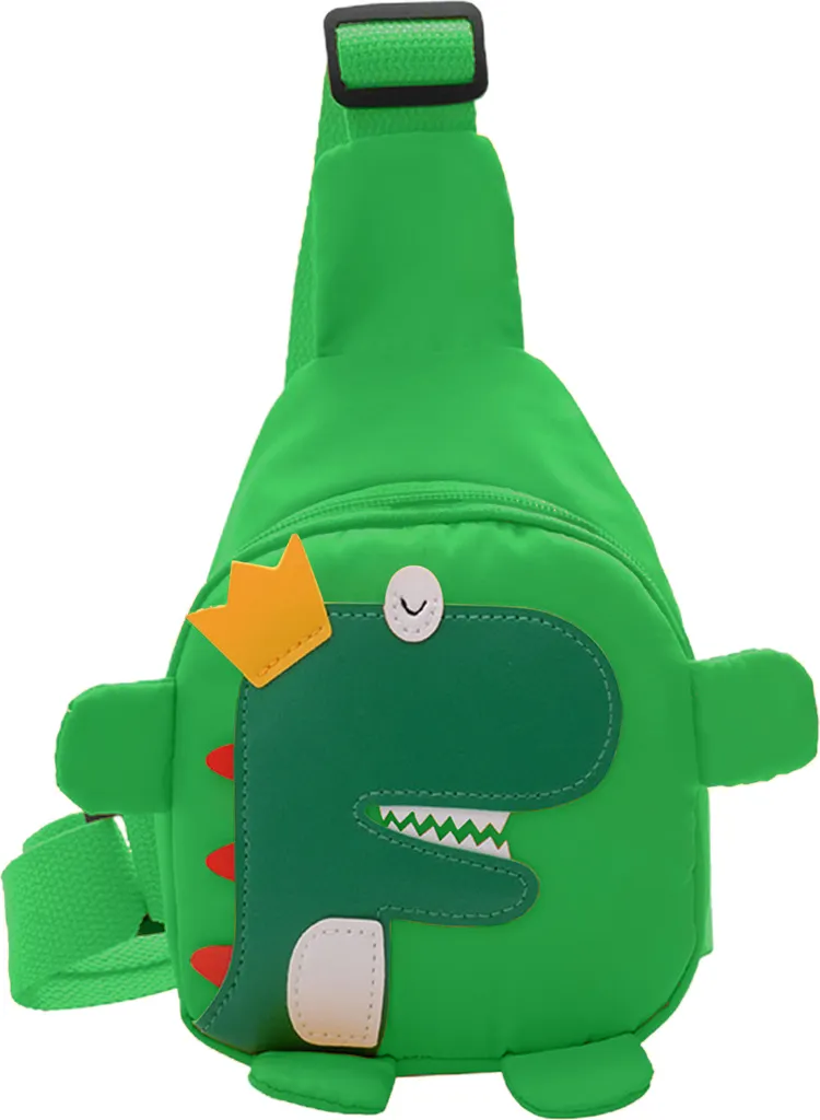 Mochila Infantil De Desenho Animado Para Viagens Ao Ar Livre, Bolsa De Ombro Para Crianças, Bolsa Transversal Infantil Com Estampa De Dinossauro
