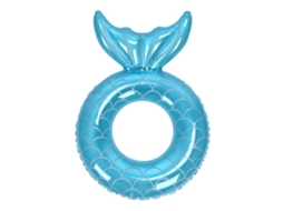 Boia Inflável em Formato de Cauda de Peixe para Piscina, Adultos e Férias na Praia, Cor Azul AQUAFORGE
