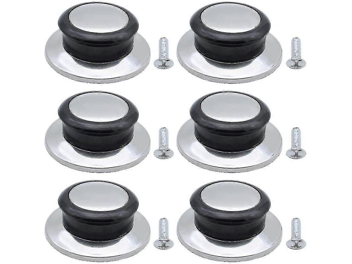 6 Alças de Substituição para Tampa Universal de Panela Resistente ao Calor com Design Ergonômico e Fácil Instalação